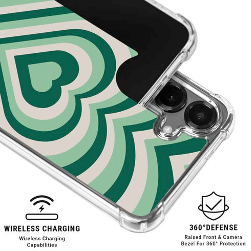 Lucky Heart Pattern Galaxy S26 Clear Case