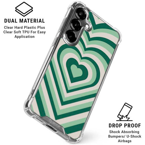 Lucky Heart Pattern Galaxy S26 Plus Clear Case