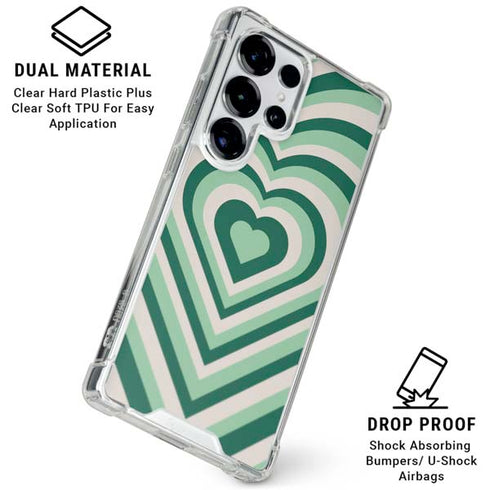 Lucky Heart Pattern Galaxy S26 Ultra Clear Case