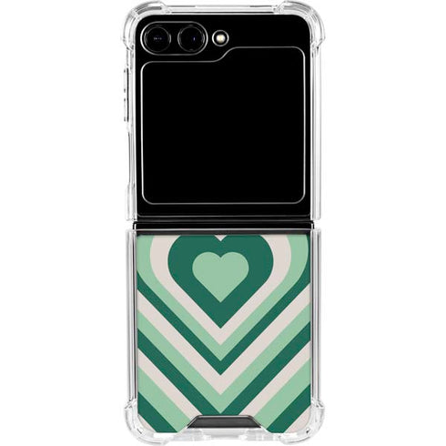 Lucky Heart Pattern Galaxy Z Flip6 Clear Case