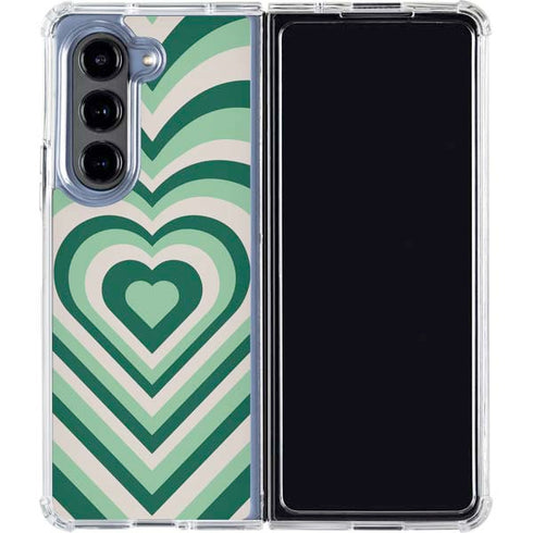 Lucky Heart Pattern Galaxy Z Fold5 5G Clear Case