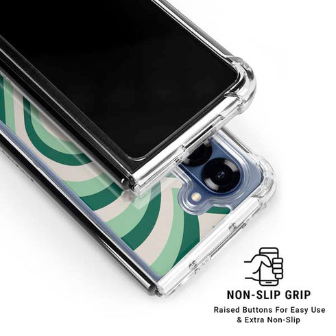 Lucky Heart Pattern Galaxy Z Fold6 Clear Case