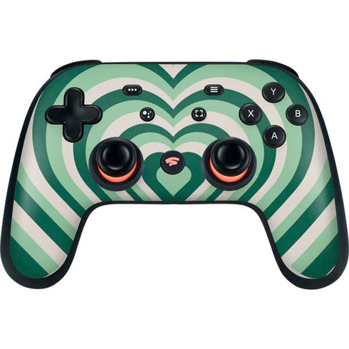 Lucky Heart Pattern Google Stadia Controller Skin