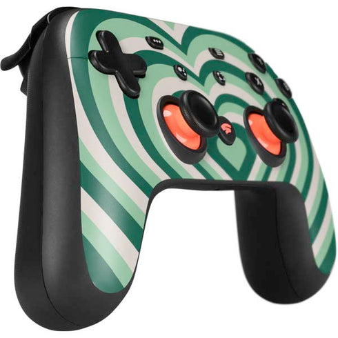 Lucky Heart Pattern Google Stadia Controller Skin