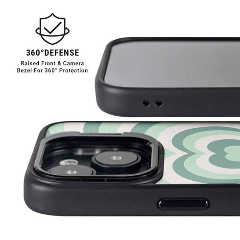 Lucky Heart Pattern iPhone 14 Kickstand Case