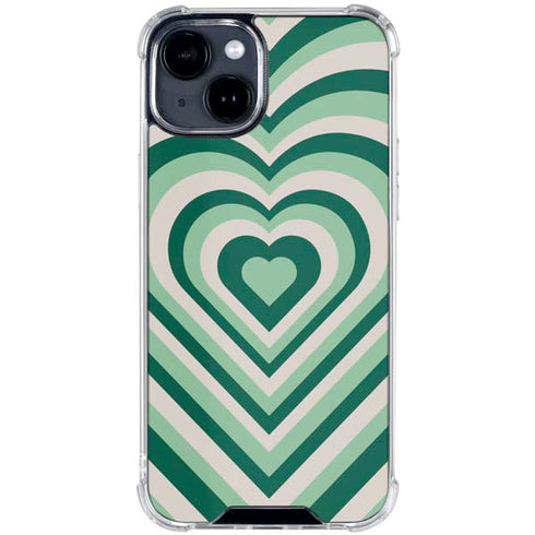 Lucky Heart Pattern iPhone 15 Clear Case