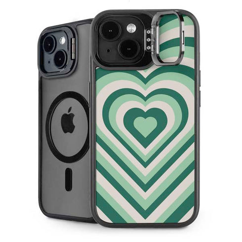 Lucky Heart Pattern iPhone 15 Plus Kickstand Case