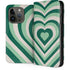 Lucky Heart Pattern iPhone 15 Pro Folio Case
