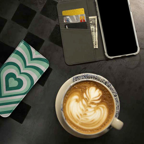 Lucky Heart Pattern iPhone 15 Pro Folio Case