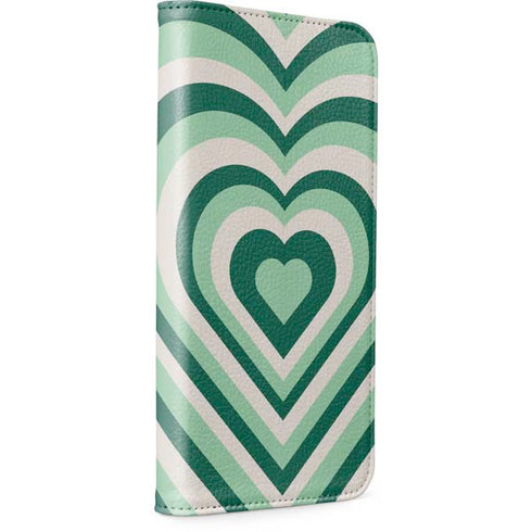 Lucky Heart Pattern iPhone 15 Pro Max Folio Case