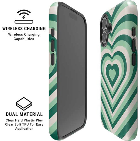 Lucky Heart Pattern iPhone 16 Magsafe Impact Case