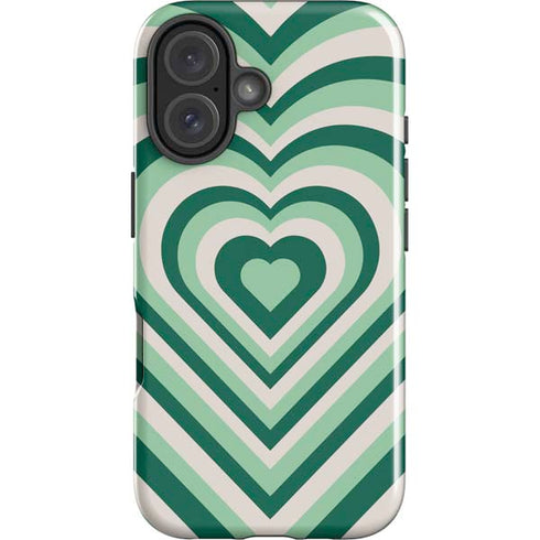 Lucky Heart Pattern iPhone 16 Plus Impact Case