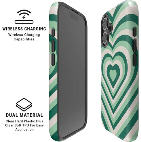 Lucky Heart Pattern iPhone 16 Plus Magsafe Impact Case