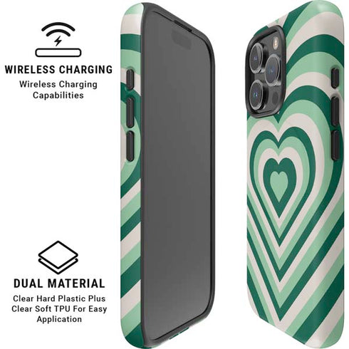 Lucky Heart Pattern iPhone 16 Pro Magsafe Impact Case