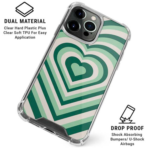 Lucky Heart Pattern iPhone 16 Pro Max Clear Case