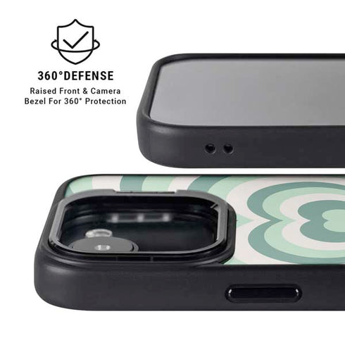 Lucky Heart Pattern iPhone 16e Kickstand Case