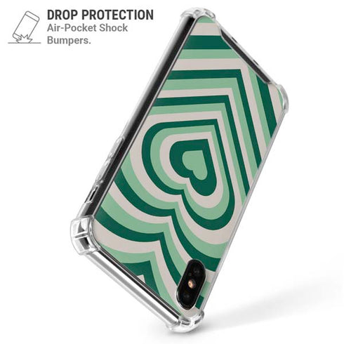Lucky Heart Pattern iPhone X/XS Clear Case