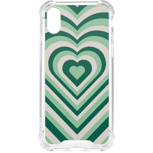 Lucky Heart Pattern iPhone XS Clear Case