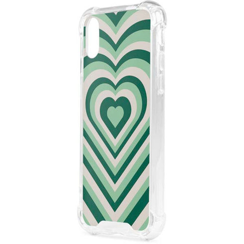 Lucky Heart Pattern iPhone XS Clear Case