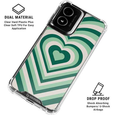 Lucky Heart Pattern Moto G Power 5G (2024) Clear Case