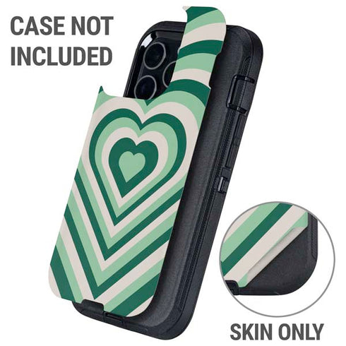 Lucky Heart Pattern Otterbox Defender iPhone Skin