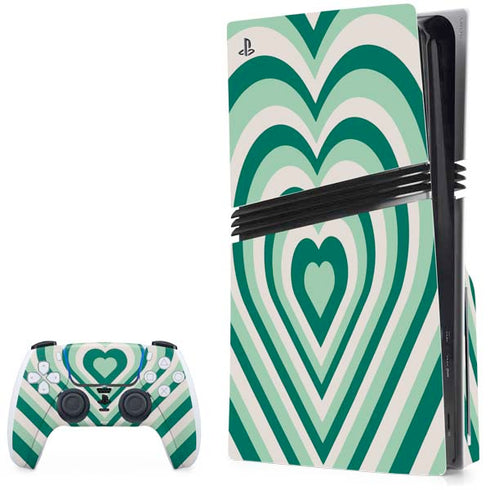 Lucky Heart Pattern PS5 Pro Disk Bundle Skin