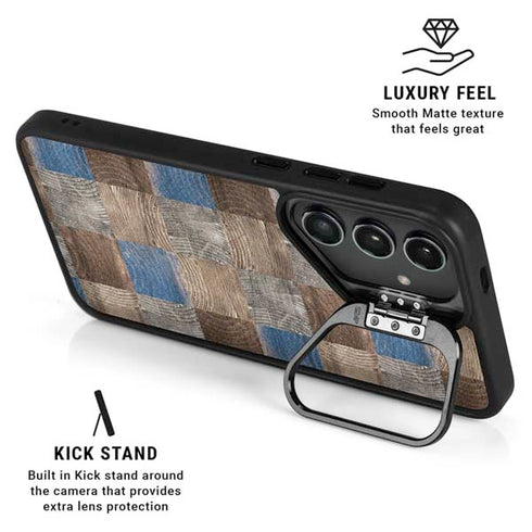 Lumber Grid Galaxy S24 FE Kickstand Case