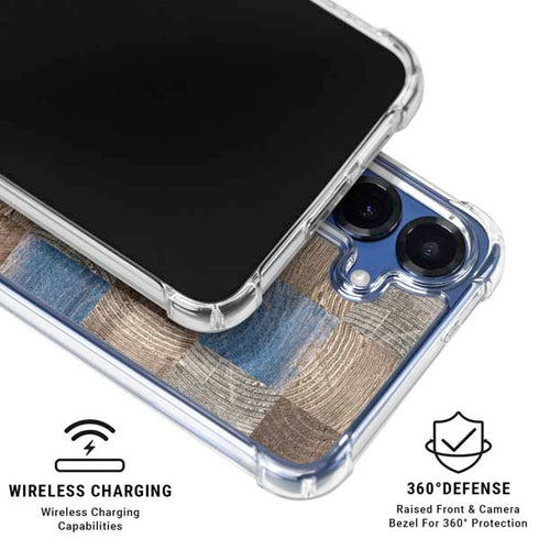 Lumber Grid Galaxy S25 Clear Case