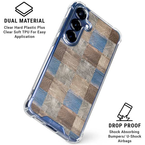 Lumber Grid Galaxy S25 Clear Case