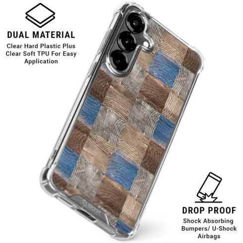 Lumber Grid Galaxy S26 Clear Case