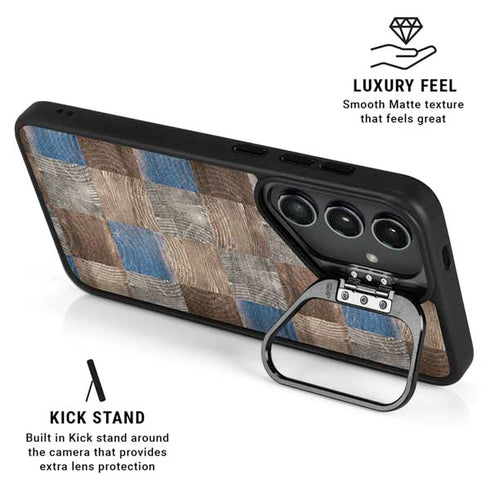 Lumber Grid Galaxy S26 Kickstand Case