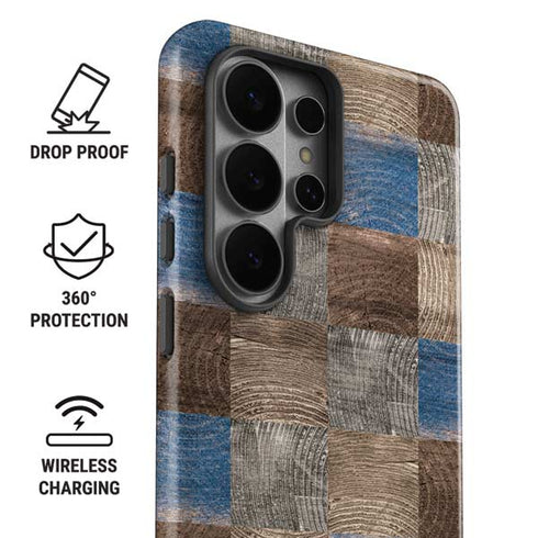 Lumber Grid Galaxy S26 Ultra Impact Case