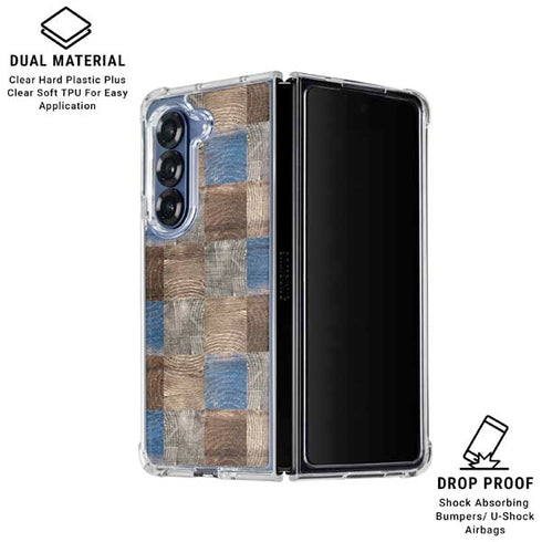Lumber Grid Galaxy Z Fold6 Clear Case