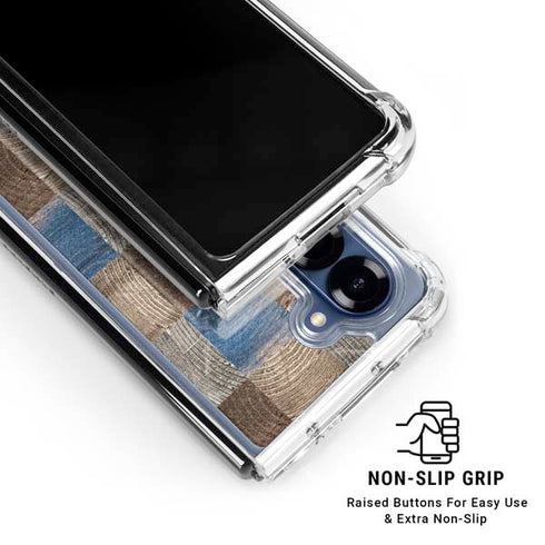 Lumber Grid Galaxy Z Fold6 Clear Case