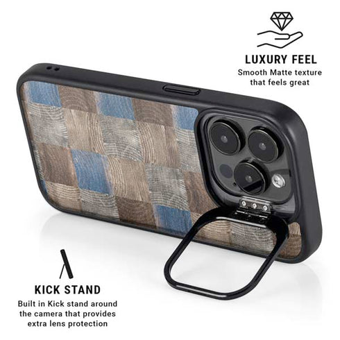 Lumber Grid iPhone 13 Pro Kickstand Case