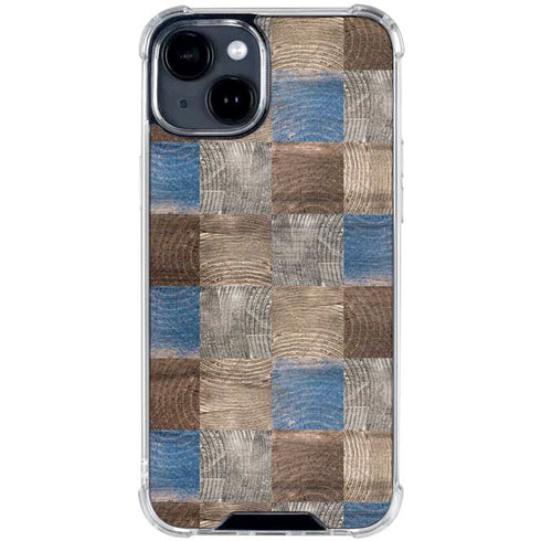 Lumber Grid iPhone 15 Clear Case