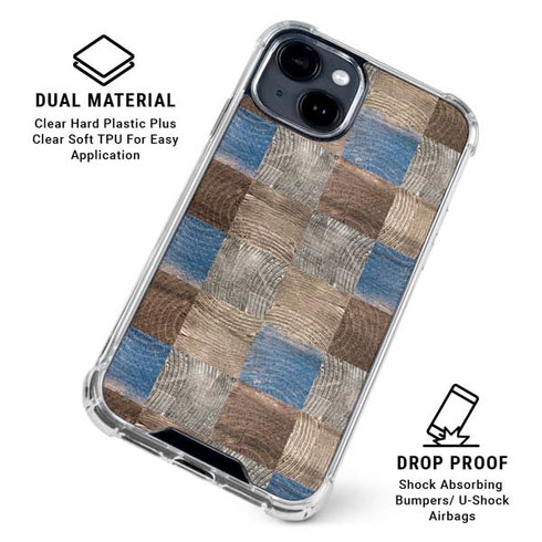 Lumber Grid iPhone 15 Clear Case