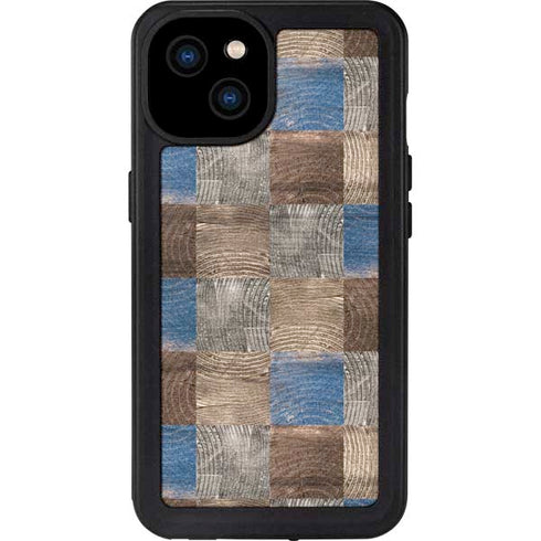 Lumber Grid iPhone 15 Plus Waterproof Case