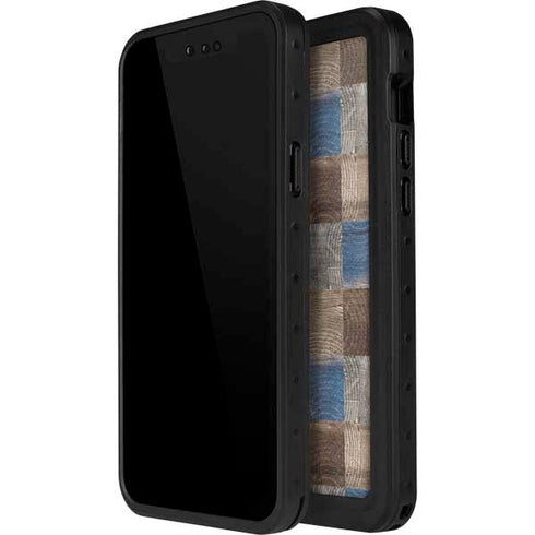 Lumber Grid iPhone 15 Plus Waterproof Case