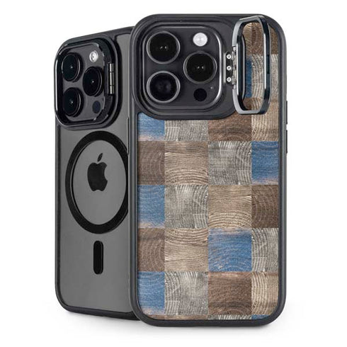 Lumber Grid iPhone 15 Pro Max Kickstand Case