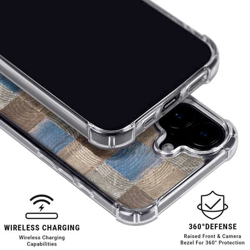 Lumber Grid iPhone 16 Clear Case
