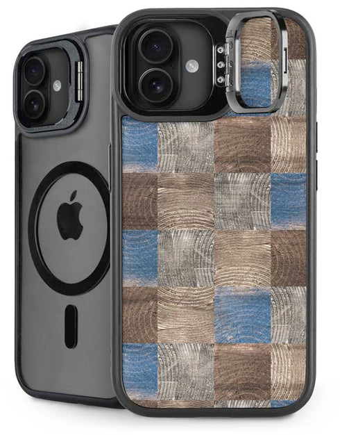 Lumber Grid iPhone 16 Kickstand Case