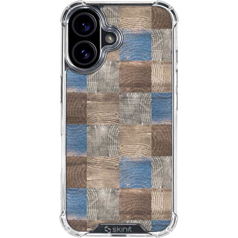 Lumber Grid iPhone 16 Plus Clear Case
