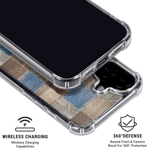 Lumber Grid iPhone 16 Plus Clear Case