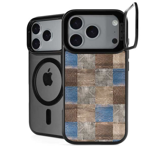 Lumber Grid iPhone 18 Pro Kickstand Case