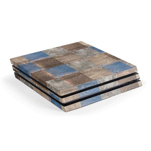 Lumber Grid PS4 Pro Console Skin