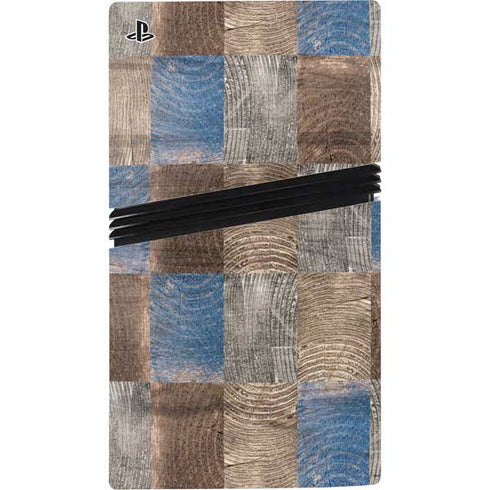 Lumber Grid PS5 Pro Console Skin