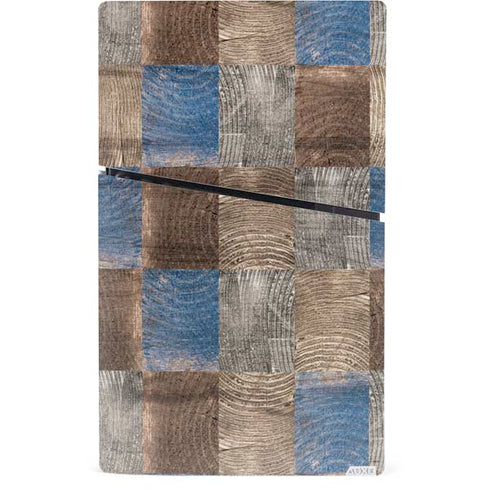 Lumber Grid PS5 Slim Digital Edition Console Skin