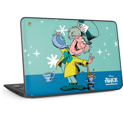 Disney Alice in Wonderland Mad Hatter Tea Party HP Chromebook Skin