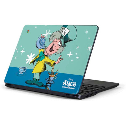 Disney Alice in Wonderland Mad Hatter Tea Party Samsung Chromebook Skin
